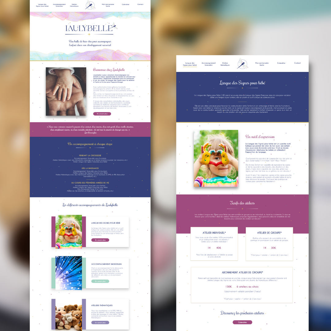 Maquette site internet Laulybelle